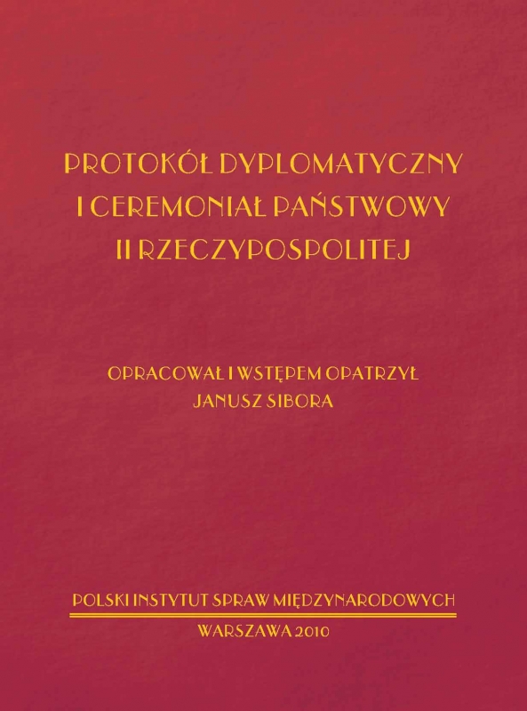 Ok�adka - Protok� dyplomatyczny i ceremonia� pa�stwowy II RP