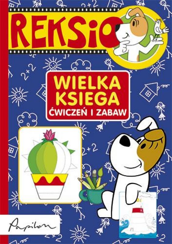 Okładka - Reksio. Wielka księga ćwiczeń i zabaw