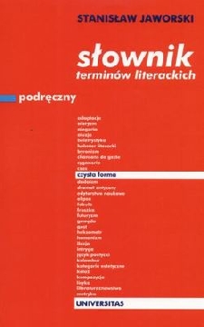 Okładka - Podręczny słownik terminów literackich