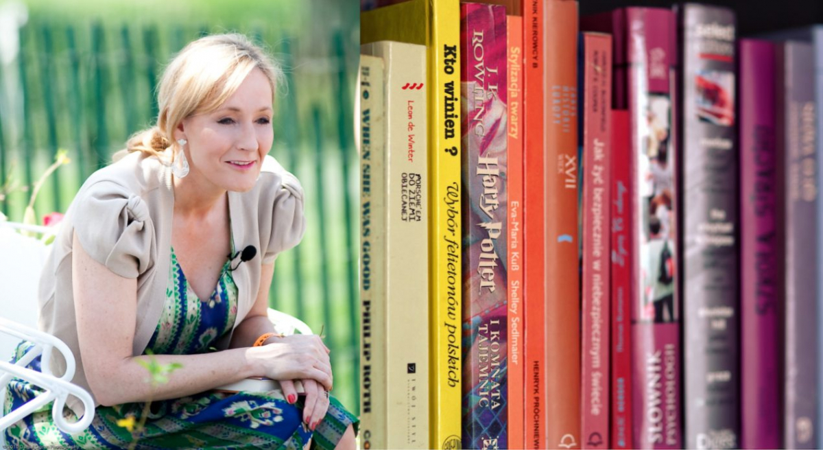 J.K. Rowling i półka na książki
