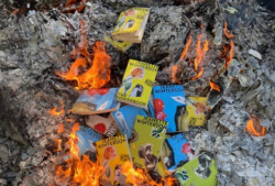 News bbb - Autorka spalia wasne ksiki. W ten sposb zaprotestowaa przeciwko wydawcy