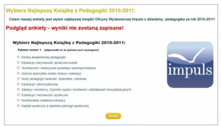 News - Wybierz Najlepsz Ksik z Pedagogiki 2010-2011!  
