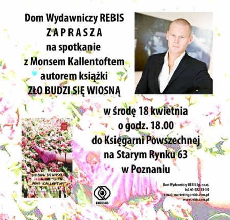 News - 18.04: Mons Kallentoft w Poznaniu!