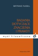 Okładka ksiązki - Badania dotyczące znaczenia i prawdy