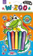 Ok�adka - Dotykaj i koloruj! W zoo. Welurkowe kolorowanki
