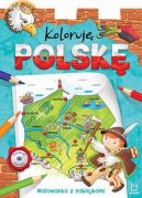Okadka ksiki - Koloruj Polsk. Malowanka z naklejkami