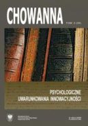Ok�adka - Chowanna 2010. Psychologiczne uwarunkowania innowacyjno�ci