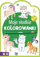 Okadka ksizki - Moje sodkie kolorowanki. Koniki