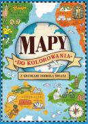 Okadka ksizki - Mapy do kolorowania. Z kredkami dookoa wiata 