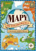 Okadka ksizki - Mapy do kolorowania. Z kredkami dookoa wiata 