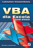 Okładka ksiązki - VBA dla Excela 2002/2003. Leksykon kieszonkowy