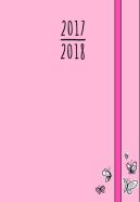 Okadka - Terminarz wyjtkowej dziewczyny 2017/2018