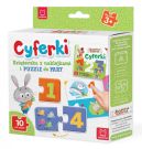Okładka - Cyferki. Książeczka z naklejkami i PUZZLE do pary