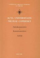 Ok�adka - Acta Universitatis Nicolai Copernici Zabytkoznawstwo i Konserwatorstwo XXIX