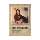 Ok�adka - Pro memoria. R�a Ostrowska ( 1926-1975)