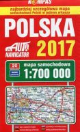 Okadka ksizki - Mapa samochodowa Polski 2017 1:700 000 