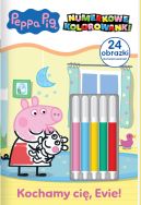 Ok�adka - Peppa Pig. Numerkowe Kolorowanki. Kochamy ci�, Evie!