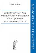 Ok�adka - Wpis konstytutywny u�ytkowania wieczystego w post�powaniu wieczystoksi�gowym