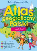 Okadka ksizki - Atlas geograficzny Polski z naklejkami