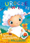 Okadka ksizki - Wesoe kolorowanki z naklejkami. Urocze owieczki