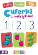 Okadka ksizki - Kolorowa Akademia. Cyferki z naklejkami