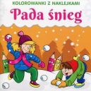 Ok�adka ksi�zki - Kolorowanki z naklejkami. Pada �nieg