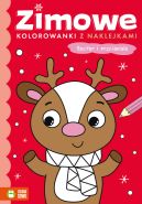 Okadka ksizki - Zimowe kolorowanki z naklejkami. Renifer i przyjaciele