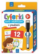 Okadka - Cyferki  karty edukacyjne z pisakiem. 5+