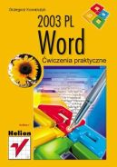 Ok�adka ksi�zki - Word 2003 PL. �wiczenia praktyczne