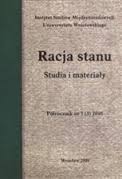 Okładka - Racja stanu Studia i materiały