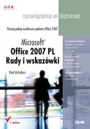 Okadka - Microsoft Office 2007 PL. Rady i wskazwki. Rozwizania w biznesie 