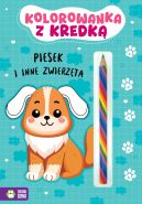 Okadka ksizki - Kolorowanka z kredk. Piesek i inne zwierzta