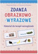 Ok�adka - Zdania obrazkowo-wyrazowe. Materia� do terapii samog�osek