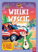 Okładka - Wielki wyścig. Duże litery. Opowiadania do nauki czytania