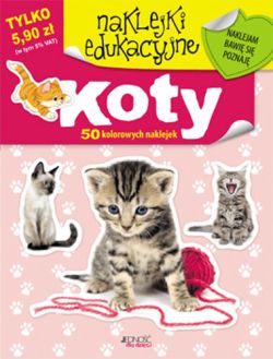 Okadka ksiki - Naklejki edukacyjne. Koty