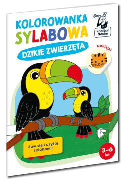 Okadka ksiki - Kolorowanka sylabowa. Dzikie zwierzta. Kapitan Nauka