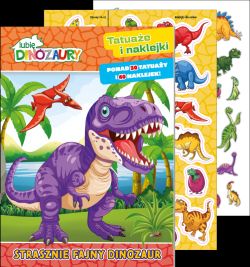 Okadka ksiki - Lubi Dinozaury. Lubi Dinozaury. Tatuae i naklejki. Strasznie fajny dinozaur