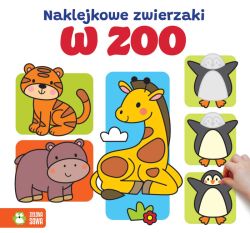 Okadka ksiki - Naklejkowe zwierzaki. W zoo