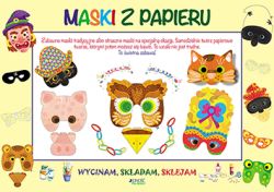 Okadka ksiki - Maski z papieru. Wycinam, skadam, sklejam