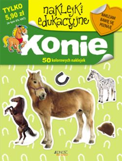 Okadka ksiki - Naklejki edukacyjne. Konie