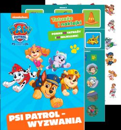 Okadka ksiki - Psi Patrol. Psi Patrol. Tatuae i naklejki. Psi Patrol - Wyzwania