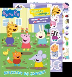 Okadka ksiki - Peppa Pig. Peppa Pig. Tatuae i naklejki. Ruszajmy do zabawy!