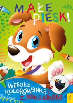 Okadka ksiki - Wesoe kolorowanki z naklejkami. Mae pieski