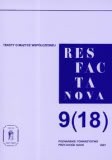Okadka ksiki - Res Facta Nova 9 (18) 2007 Teksty o muzyce wspczesnej