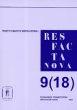 Okadka ksiki - Res Facta Nova 9 (18) 2007 Teksty o muzyce wspczesnej