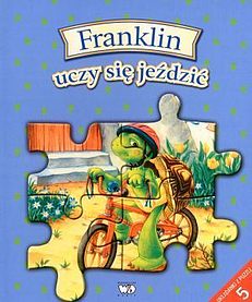 Okładka książki - Franklin uczy się jeździć +puzzle