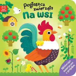 Okadka ksiki - Pogaszcz zwierzta. Na wsi. Ksieczka sensoryczna z brokatem
