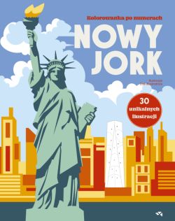Okadka ksiki - Nowy Jork. Kolorowanka po numerach