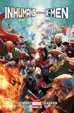 Okadka ksiki - Inhumans kontra X-Men