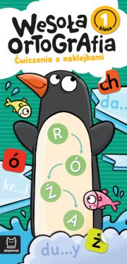 Okadka ksiki - Wesoa ortografia. wiczenia z naklejkami. Klasa 1
